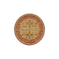 thumbnail image 3 of Unique Loom Palace Collection Area Rug - Lincoln (3' 3" Round Red/Navy Blue), 3 of 7