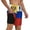 Black, variant on Men's Russian Flag Swim Trunks with Compression Liner Bathing Suit Swimwear