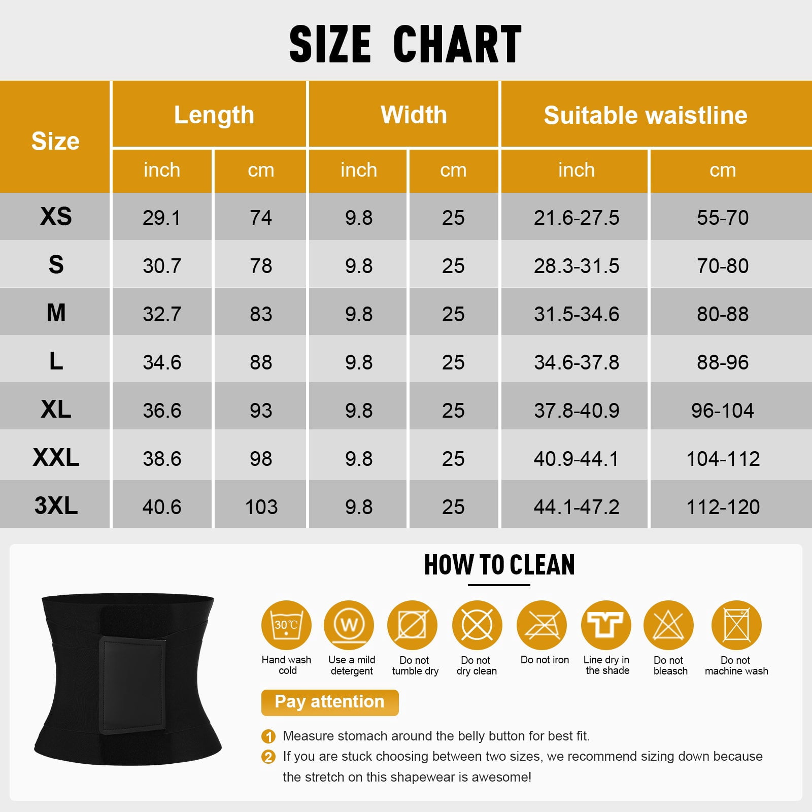 FeelinGirl Women's Adjustable Tummy Control Waist Trainer Belt with Triple Wrap Design, XS-4XL
