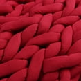 thumbnail image 4 of 59x47 inch Hand-woven Cotton Soft Chunky Knitted Bedding Blanket Bulky Thick Yarn Sofa Throw Rug - Machine Washable Lint-free, 4 of 8
