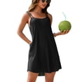 thumbnail image 1 of Robe de Plage pour Femmes Décontractée à Bretelles Spaghetti, Dos Échancré, Couvre-Maillot, 1 of 6