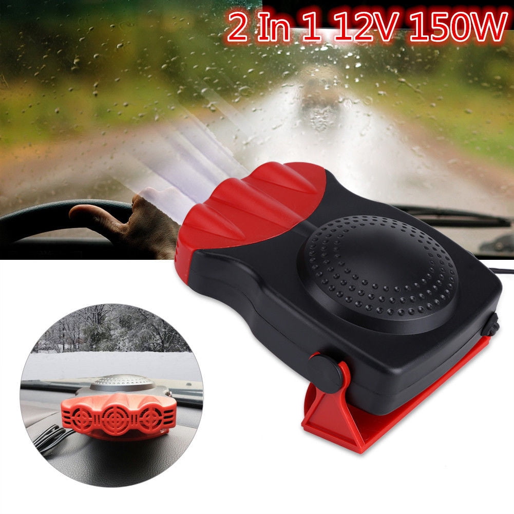 12V Car Heater, Portable Car Heaters, 2 In 1 12V 150W Auto Car Heater Portable Heating Fan With... by