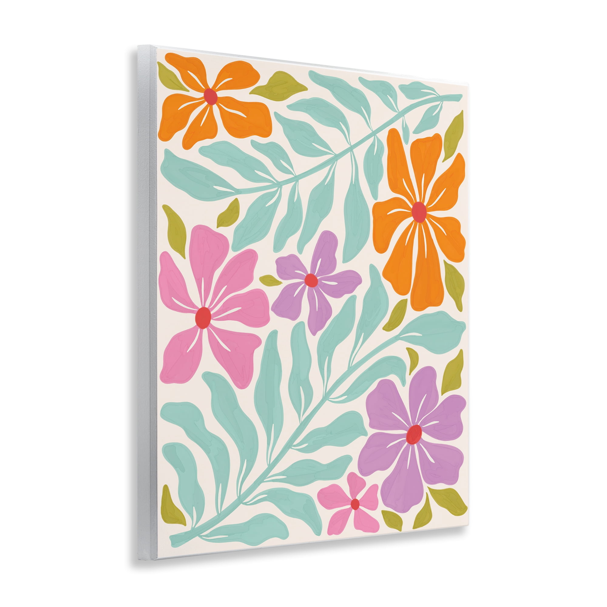 Stupell Industries Floral Energy Pattern Plants & Flowers Painting Unframed Art Print Wall Art, 11 x 14
