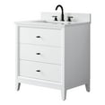 thumbnail image 5 of Vanity Art 30" Bathroom Vanity with Sink and Engineered Marble Top, Freestanding Storage Cabinet with 2 Drawers and 1 Flip Down Tray, 5 of 8