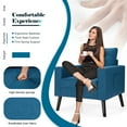 thumbnail image 5 of Costway Modern Accent Armchair Upholstered Single Sofa Chair w/ 2-Side Pockets Navy, 5 of 10