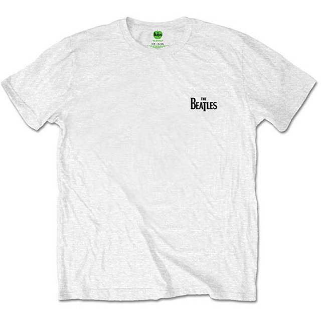 The Beatles - Camiseta Logotipo Drop T para Adultos Unisex (Blanco)