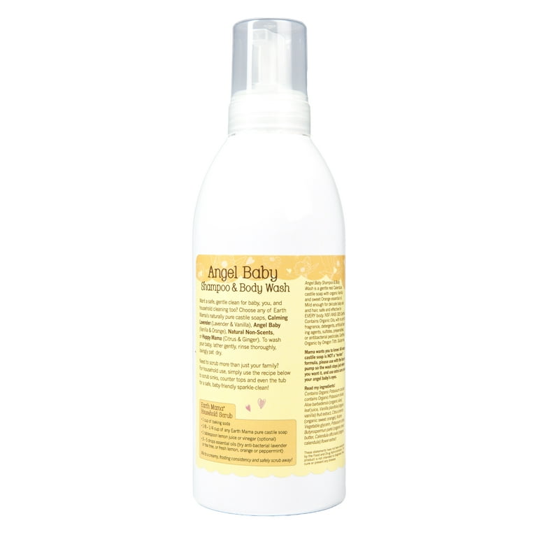 Earth Mama Angel Baby Shampoo & Body Wash, Angel Baby - 34 fl oz