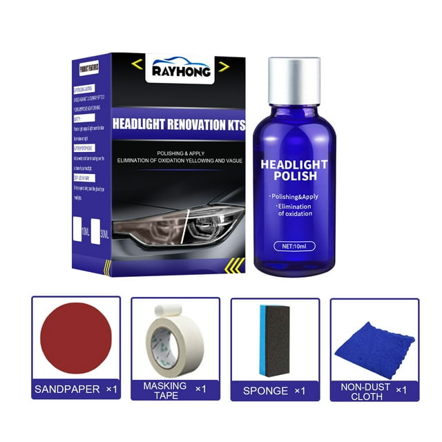 Quick Headlight Clear Coat, Cleans and Prevents Lens Yellowing