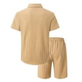 thumbnail image 3 of CHUOU Mens Spring And Summer Leisure Sports Comfortable Breathable Sweat Absorbing Short Sleeved Shorts Two Piece Set, 3 of 5