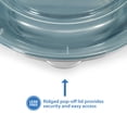 thumbnail image 5 of Mainstays 5-Pack 3-Compartment Round BPA-Free Plastic Meal Prep Food Storage Containers, 1L, Blue Cameo, 5 of 10