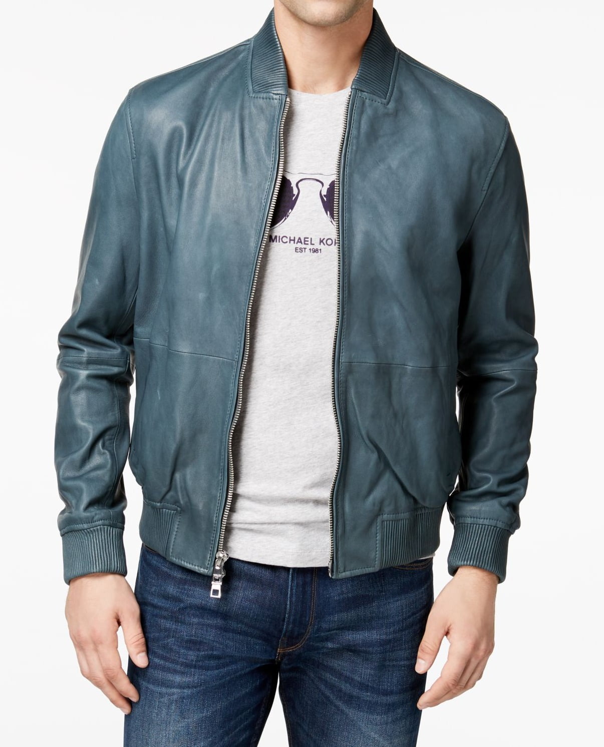 blue michael kors jacket mens