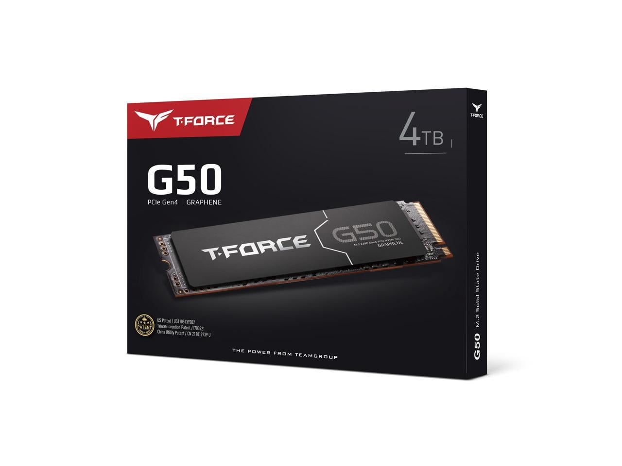 Team Group T-FORCE G50 M.2 2280 4TB PCIe 4.0 x4 with NVMe 1.4 TLC Internal Solid State Drive (SSD) TM8FFE004T0C129