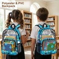 thumbnail image 4 of SEANATIVE 17 Inches Clear Backpack for Teens Kids Transparent Bookbag See Through School Bag PVC Heavy Duty Daypack with Adjustable Straps, Dog Paw Bone Blue, 4 of 7