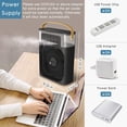 thumbnail image 3 of Portable Air Conditioner Fan, Mini Evaporative Air Cooler with 7‑Color LED Light, 3 Speeds, 3 Spray Modes, USB Personal Desk Cooling Fan for Home, Office, Bedroom – Black, 3 of 8