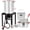 Black, variant on EastVita 30 QT Turkey Deep Fryer and 10 QT Fish Fryer Cooker Set 38000 BTU Outdoor Propane Aluminum Crawfish Boiler Stand for 20 Lbs Turkey