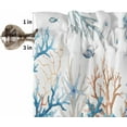 thumbnail image 5 of Tier Curtains 36 Inch Length Short Curtains for Windows Rod Pocket Cafe Curtain Farmhouse Curtain Tiers for Kitchen Bathroom 27.5x36inch, Summer Ocean Starfish Coral White,2 Panels, 5 of 5