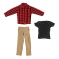 thumbnail image 1 of Figura masculina a escala 1:12, uniforme, moda duradera, traje informal en miniatura para 6 pulgadas Estilo A, 1 of 9