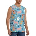 thumbnail image 2 of Uemuo Cute Dog Pattern Men's Sleeveless T-Shirt,Muscle Athletic Tank Top, Moisture-wicking Quick-dry Breathable Classic Tee Top for Gym Run Outdoor Sports-Large, 2 of 8