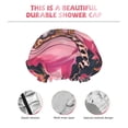 thumbnail image 3 of KLL Cheetah On Toilet Humor Art Pattern Shower Cap & Bath Cap for Women,Reversible Oversized Waterproof Shower Caps for all Hair Lengths,Elastic Reusable Bathing Hair Cap, 3 of 6