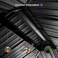 thumbnail image 6 of PURPLE LEAF 12' X 18' Permanent Hardtop Gazebo Aluminum Gazebo with Galvanized Steel Double Roof for Patio Lawn and Garden, Curtains and Netting Included, Gray, 6 of 14