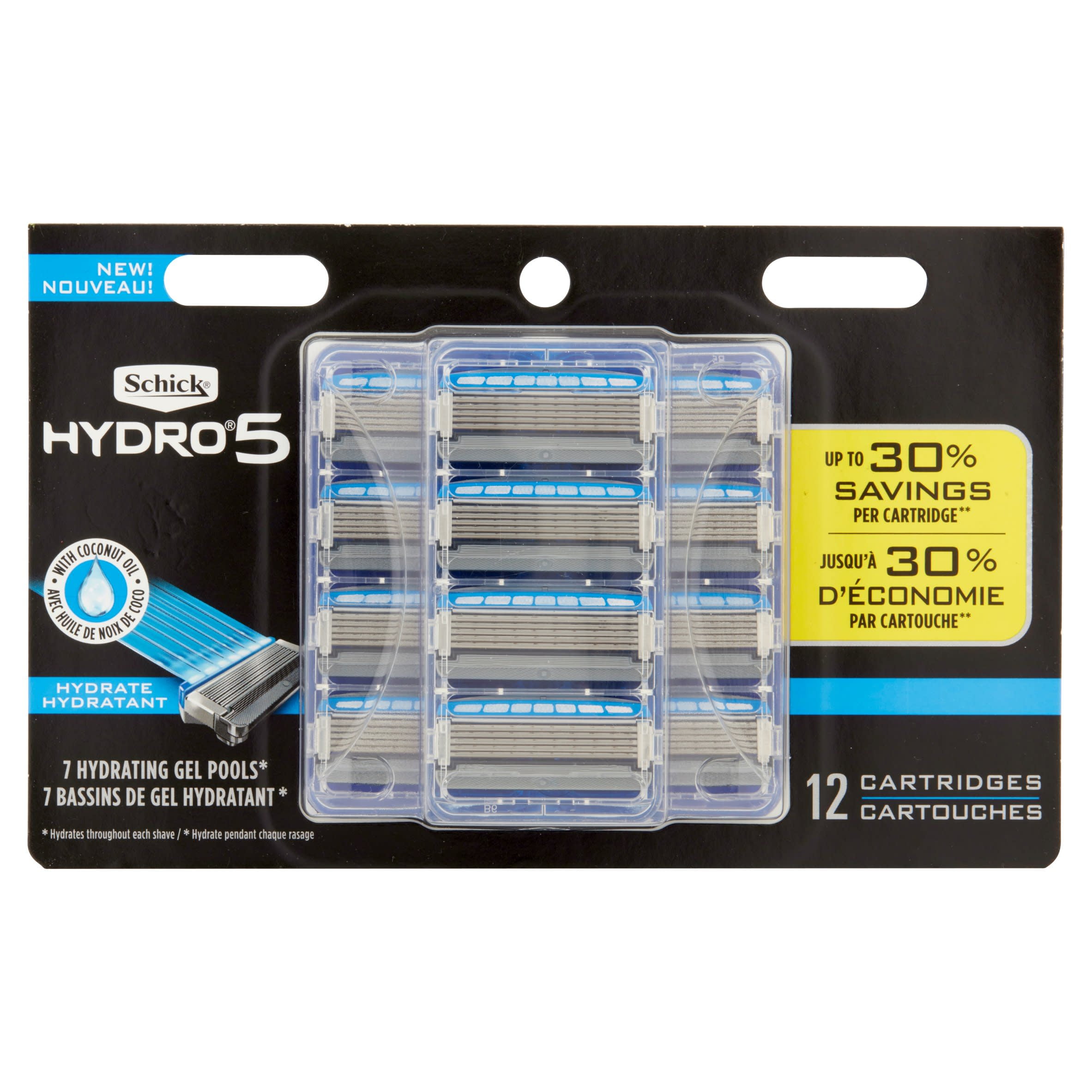 Schick Hydro 5 Sense Hydrate Men's Razor Blade Refills, 12 Ct Walmart