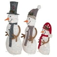 thumbnail image 5 of Northlight Lighted Snowman Family Outdoor Christmas Decoration - 39.5" - Warm White - Set of 3, 5 of 5