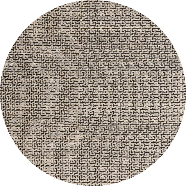 Ahgly Company Tapis d'Intérieur Lavables en Machine, Ronds, Abstraits, Bruns, 4' Ronds
