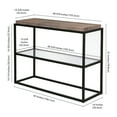 thumbnail image 4 of Evelyn&Zoe Hector 42" Wide Rectangular Console Table, Blackened Bronze/Gray Oak, 4 of 8