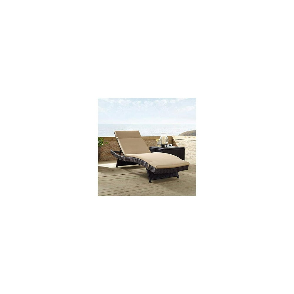 Crosley Furniture Biscayne Chaise Lounge With Mocha Cushion Walmart