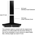 thumbnail image 3 of Stainless Steel Chimney Extension for SNDOAS Range Hood GD17 and GD24 Series, 31.5 inch, Wall-Mounted style (Black), 3 of 3