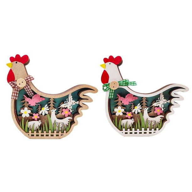 Decoración de Mesa de Pavo de Madera Adornos Artesanales de Madera para el Escritorio del Hogar