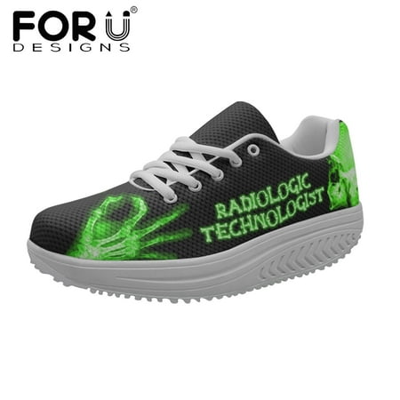 

Personalized B Skull CT Pattern Women s Platform Shoes Fashion Lace-up Swing Shoes Ladies Autumn Slimming Shoes