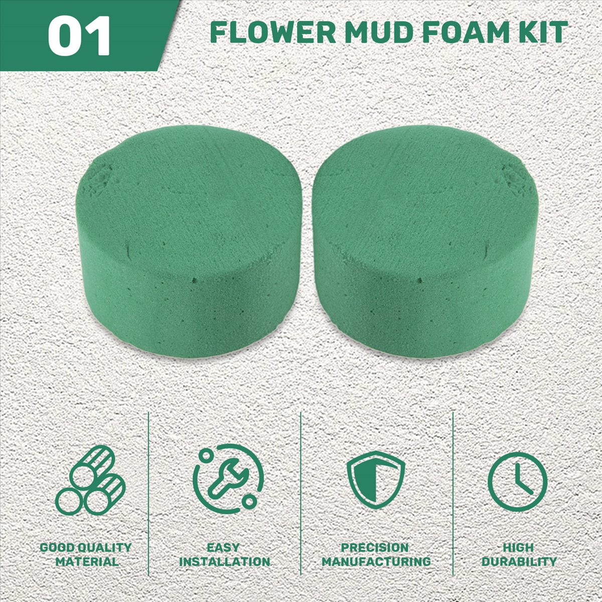 10Pcs Round Water Absorbing Floral Foam Brick for Wedding Aisle DIY Flower Arrangement
