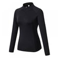 thumbnail image 1 of T-Shirt à Manches Longues pour Femmes à Séchage Rapide Running Top Léger Sport Zip, 1 of 8