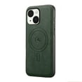thumbnail image 4 of Magnetic Case for iPhone 16e Business Classic PU Leather Slim Soft Bumper Anti-Fingerprint Shockproof Protective Compatible with Magsafe Phone Cover For iPhone 16e,Green, 4 of 5
