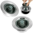 thumbnail image 3 of 2Pcs Évier de Cuisine Drain Filtre Évier en Métal Filtre Résistant à la Chaleur Évier Bouchon Anti-Clog Résidu Alimentaire Filtre Receveur Alimentaire Panier Réutilisable pour Évier de Cuisine, 3 of 11