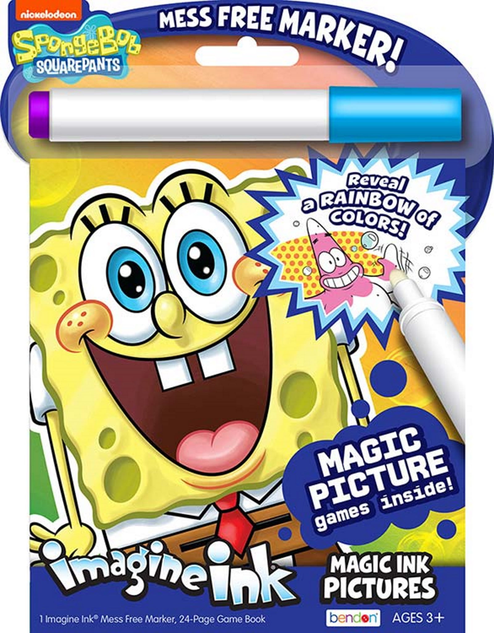Nickelodeon Spongebob Squarepants Coloring Book Set -- Spongebob Imagine  Ink Book with Magic Pen, Play Pack with Fun-Size Activity Book