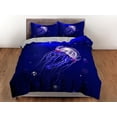 thumbnail image 3 of Jellyfish Bedding Indigo Funda Nórdica, Ocean Blush Sea Animal Bed Set Full, 3 of 4
