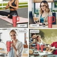 thumbnail image 5 of Lightweight Travel 40oz Polka Dots Tumbler with Handle Flip Straw Lid Polka Dots Tumblers Vacuum Insulated Stainless Steel Travel Accessories Must Have, 5 of 5