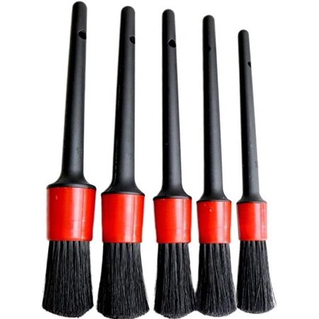 5pcs Auto Car Detailing Brush Set, Automotive Detail Cleaning Brushes for Cleaning Wheels Engine Interior Air Vents