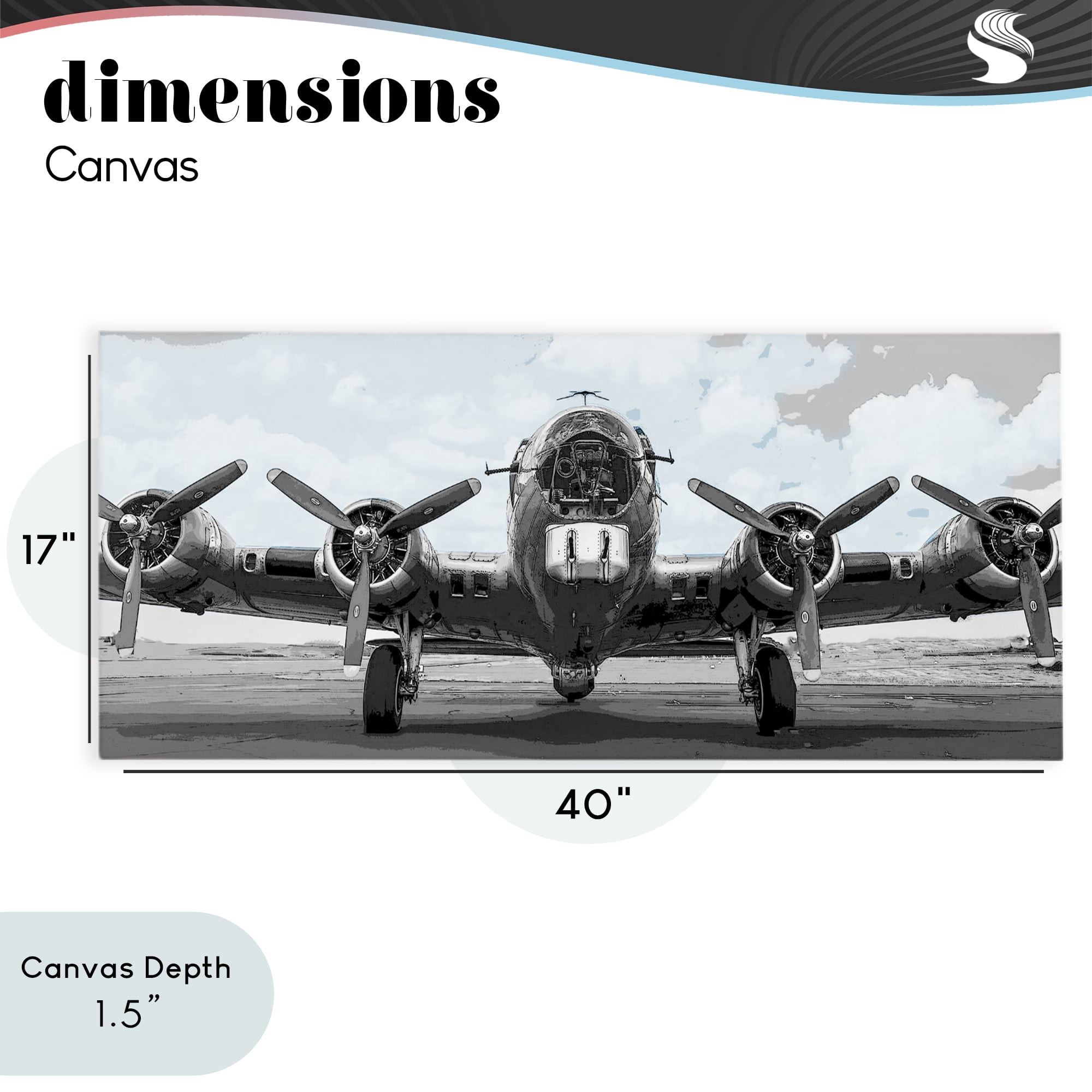 Stupell Industries Historic Aviation Aircraft Canvas Wall Art, design by Kim Allen