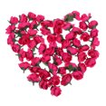 thumbnail image 1 of GOOHOCHY 60 rosas artificiales de 3 cm para ramos de boda, centros de mesa, decoración de fiestas (rosa), 1 of 8