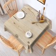thumbnail image 2 of Square Tablecloth, Waterproof Polyester Table Cover, Wrinkle Resistant & Washable Fabric for Dining, Kitchen, Picnic, 60x60in(152x152cm), Wood Print, 2 of 6