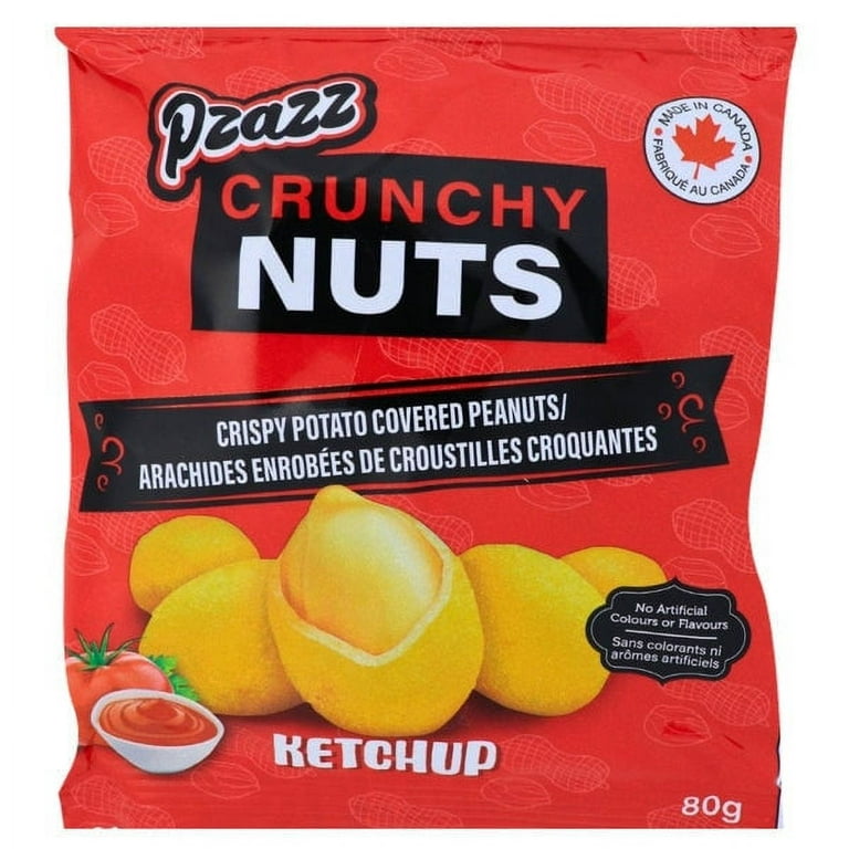 ピーナッツ Pzazz Crunchy Nuts All Dressed - 80g | Candy Funhouse US