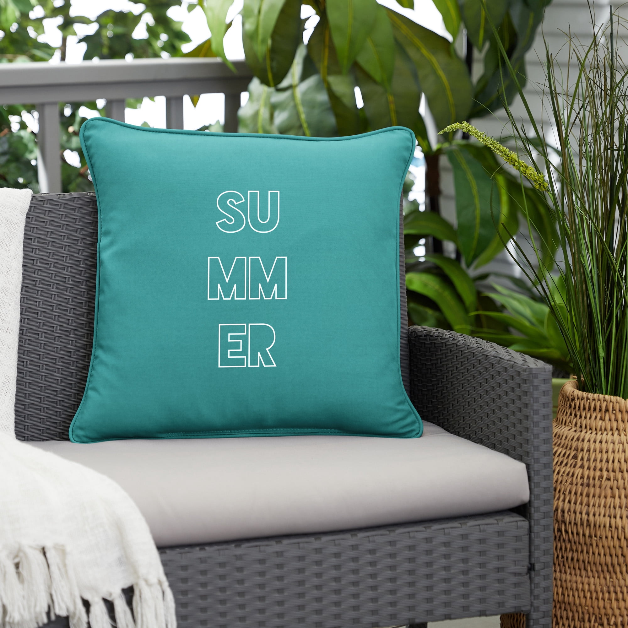 teal throw pillows walmart