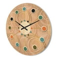 thumbnail image 3 of Designart 'Gold Rose Abstract Geometry Luxury' Mid-Century Modern Wood Wall Clock, 3 of 5