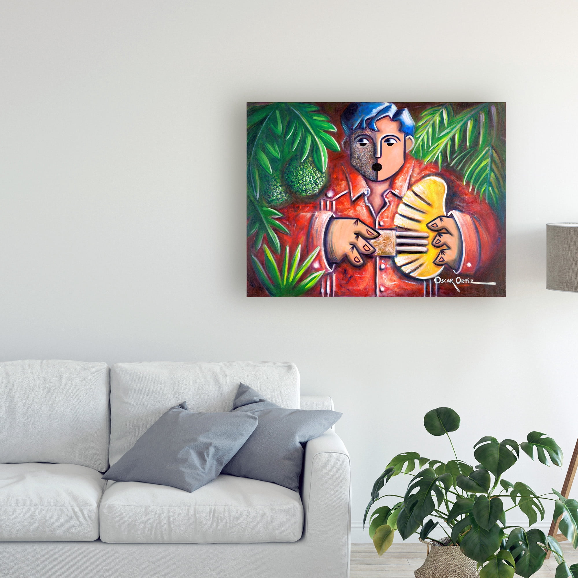 Trademark Fine Art 'Musician In The Palm' Canvas Art by Oscar Ortiz
