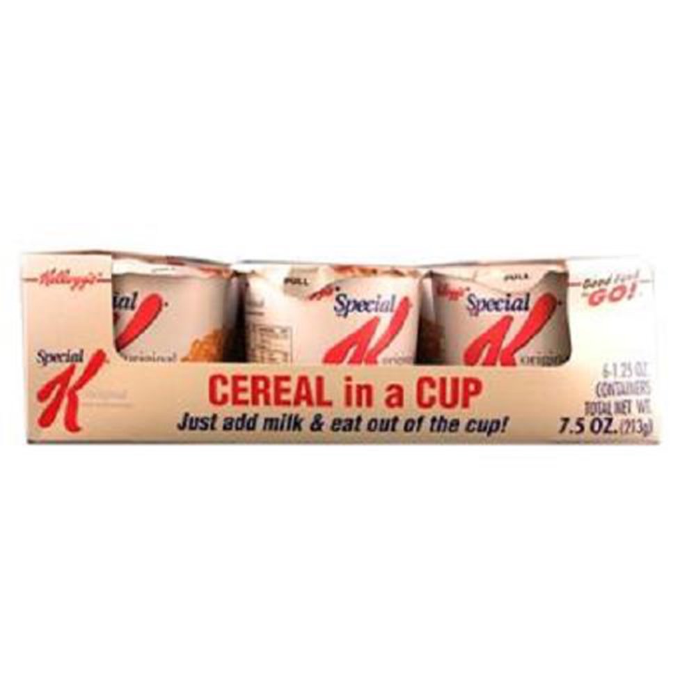 KELLOGGS CEREAL IN CUP SPECIAL K 1.25 oz Each ( 6 in a Pack ) Walmart
