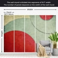 thumbnail image 3 of Tiptophomedecor Abstract Wallpaper Wall Mural - Circles - Retro Style, 3 of 6