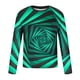 thumbnail image 5 of Blusas y camisas de manga larga con cuello redondo para hombre, blusa informal de manga larga con cuello redondo y estampado de rayas, blusa de poliéster para hombre, 5 of 5